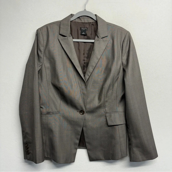 Ann Taylor Blazer Suit Jacket Brown 16 - Picture 1 of 8